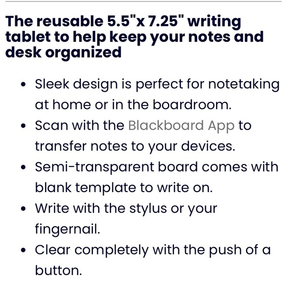 Boogie Board Blackboard Smart Scan Reusable Noteboo - Note Size &… - Picture 2 of 4